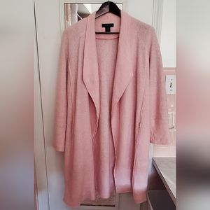 Tahari open pink wool jacket